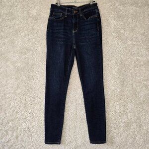 Judy Blue Jeans Womens 5/27 Dark Wash Skinny Stretch Blue Denim Classic‎ Fit